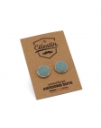 LAGUNA - BOUTONS DE MANCHETTE EN TISSU - TURQUOISE