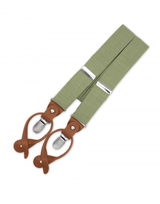 FOGLIA - BRETELLES EN TISSU - VERT OLIVE