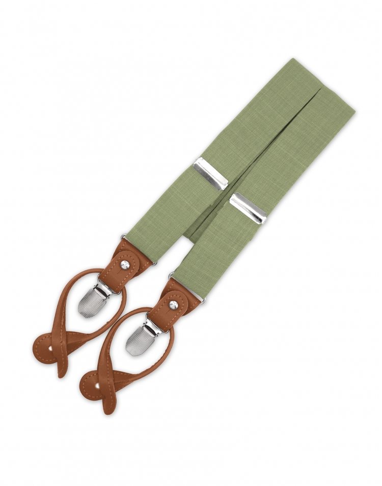 FOGLIA - BRETELLES EN TISSU - VERT OLIVE