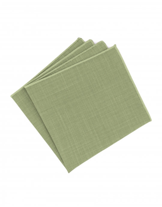FOGLIA - POCKET SQUARE - OLIVE GREEN