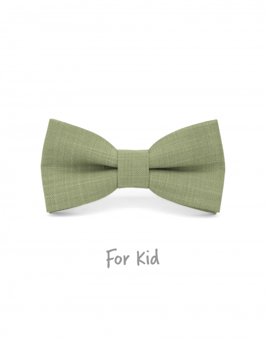 FOGLIA - KID or TEEN BOW TIE - OLIVE GREEN