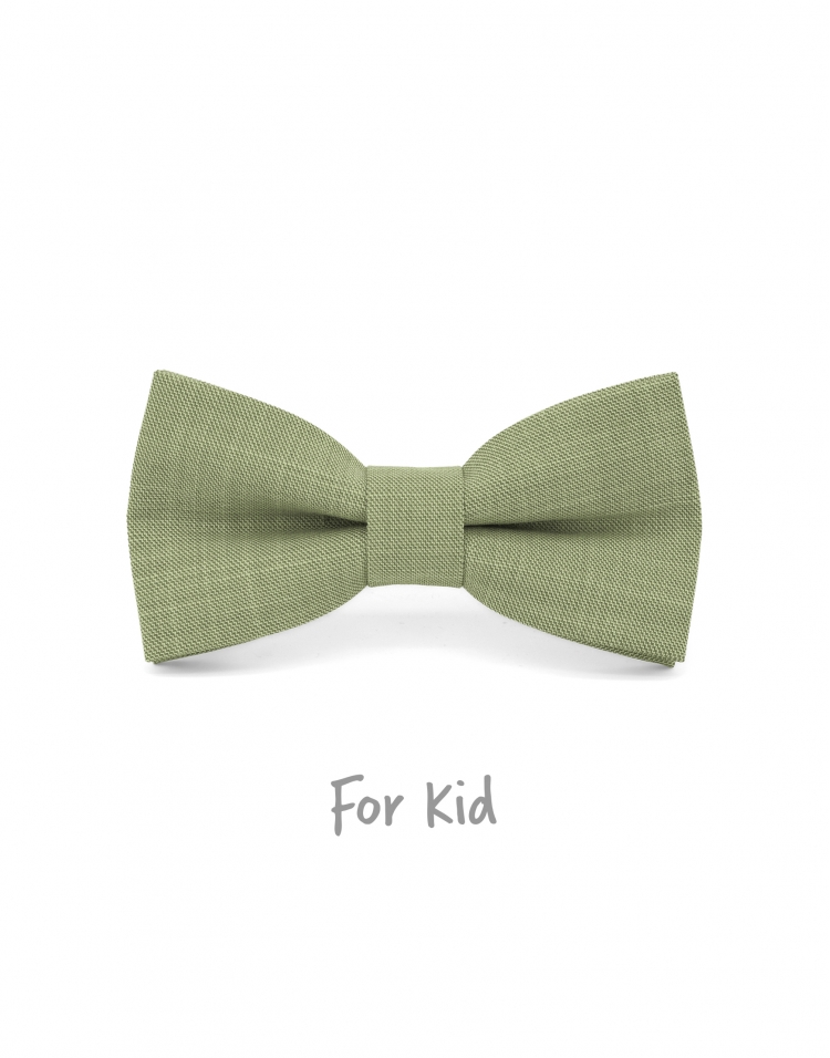 FOGLIA - KID or TEEN BOW TIE - OLIVE GREEN
