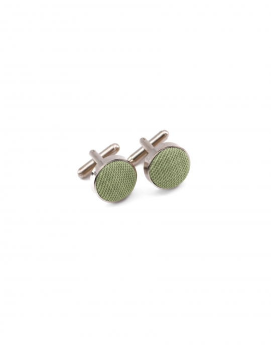 FOGLIA - STOFFEN manchetknopen - OLIVE GROEN