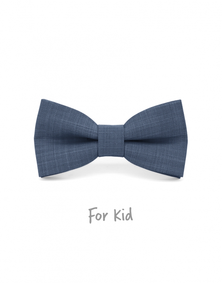 TEMPESTA - KID or TEEN BOW TIE - DENIM BLUE