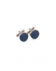 TEMPESTA - BOUTONS DE MANCHETTE EN TISSU - BLEU DENIM