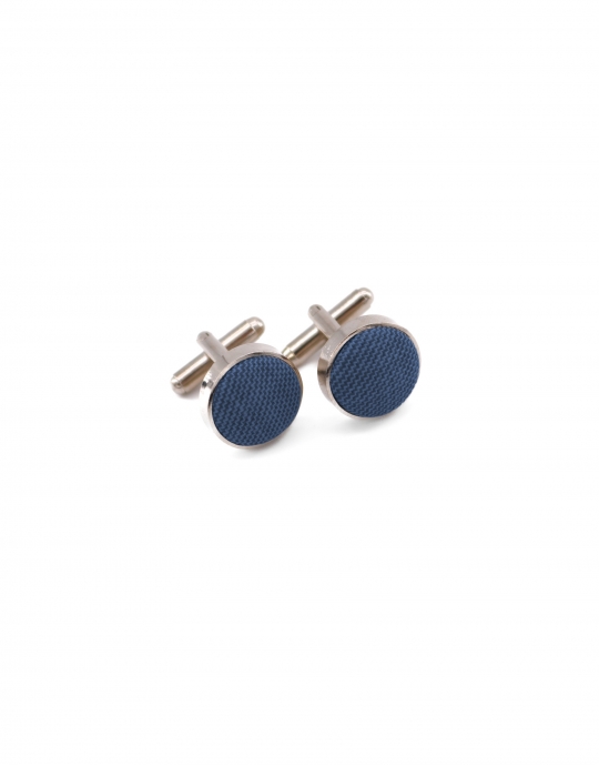 TEMPESTA - BOUTONS DE MANCHETTE EN TISSU - BLEU DENIM
