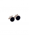 NOTTE - FABRIC CUFFLINKS - NIGHT BLUE