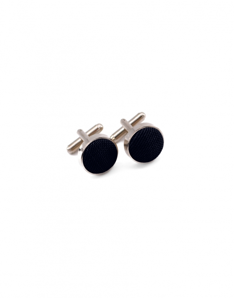 NOTTE - FABRIC CUFFLINKS - NIGHT BLUE