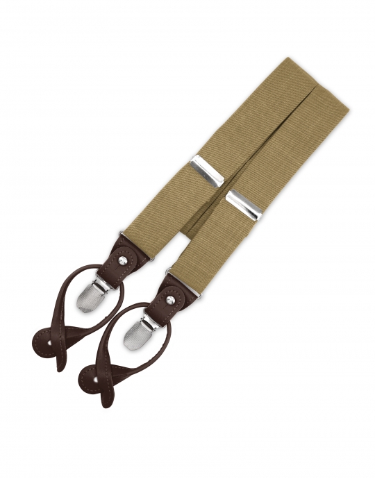 MALTO - BRETELLES EN TISSU - BEIGE CACAHUETE