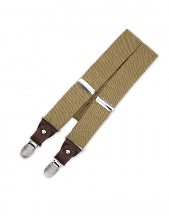 MALTO - BRETELLES A PINCES - BEIGE CACAHUETE - CLASSIC