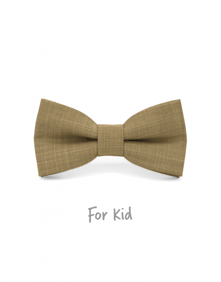 MALTO - NOEUD PAPILLON ENFANT ou ADO - BEIGE CACAHUETE