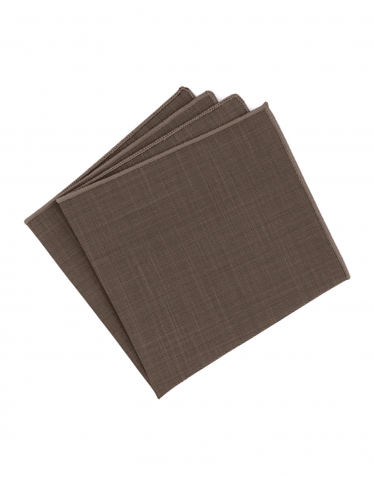 CASTAGNA - POCKET SQUARE - CHESTNUT BROWN