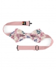 MEGGEN - FLORAL BOW TIE - DIAMOND - PINK, MAUVE & BEIGE