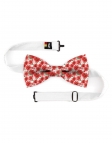 CADOGAN - NOEUD PAPILLON FLEURI - CLASSIC - ROUGE & BLANC