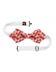 CADOGAN - NOEUD PAPILLON FLEURI - DIAMOND - ROUGE & BLANC