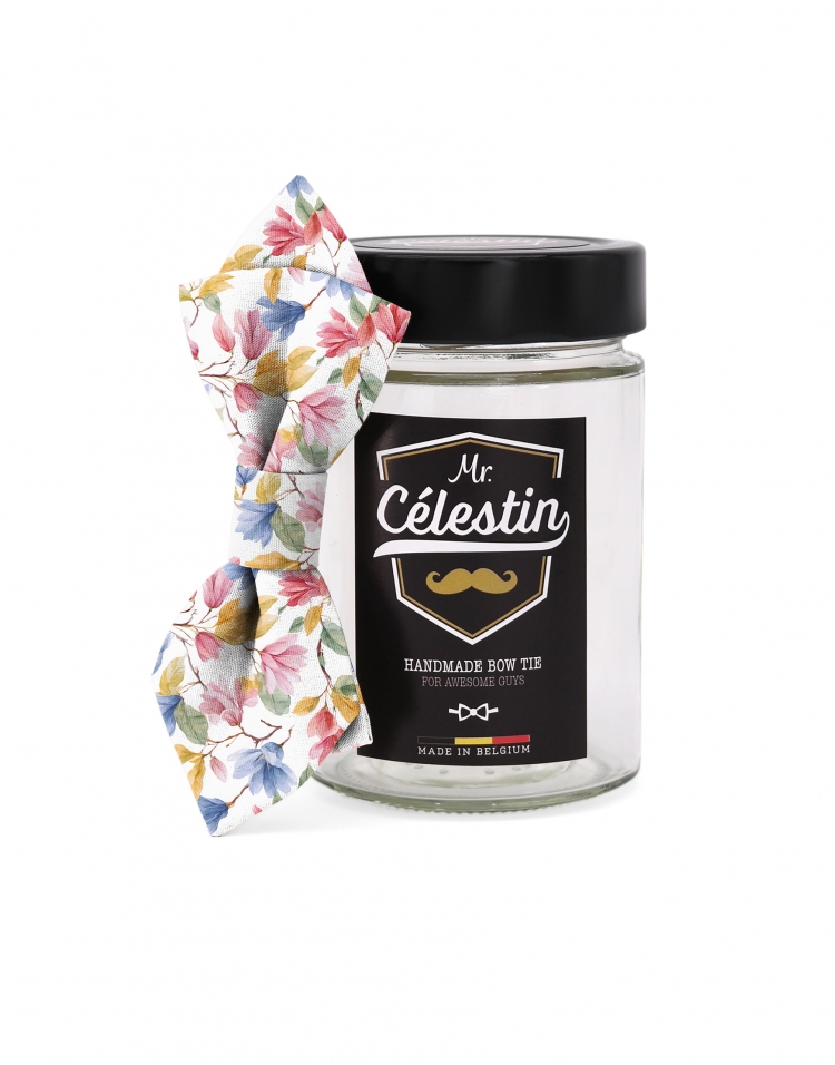 HAMA - FLORAL BOW TIE - DIAMOND - PINK, BLUE & YELLOW