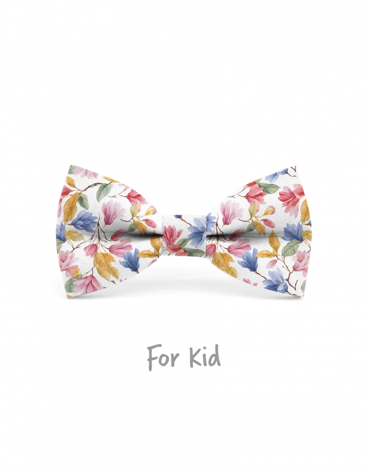 HAMA - KID or TEEN BOW TIE - PINK, BLUE & YELLOW