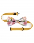 BRERA - FLORAL BOW TIE - CLASSIC - PINK, BLUE & YELLOW