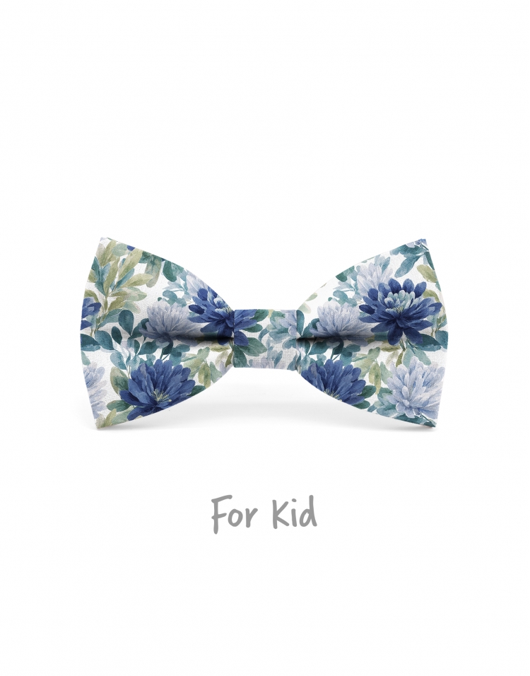 SANDTON - NOEUD PAPILLON ENFANT ou ADO - BLEU & PETROLE