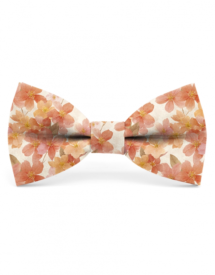 MOSMAN - FLORAL BOW TIE - CLASSIC - ORANGE