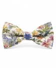 HOLANG - NOEUD PAPILLON FLEURI - CLASSIC - VERT, BLEU & ROSE
