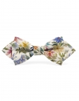 HOLANG - FLORAL BOW TIE - DIAMOND - GREEN, BLUE & PINK