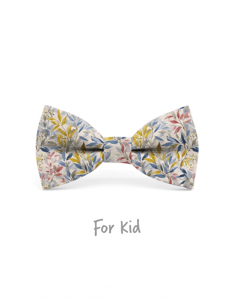 NASSIM - KID or TEEN BOW TIE - BLUE, PINK & YELLOW