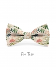 AZABU - KID or TEEN BOW TIE - CORAL ORANGE & GREEN