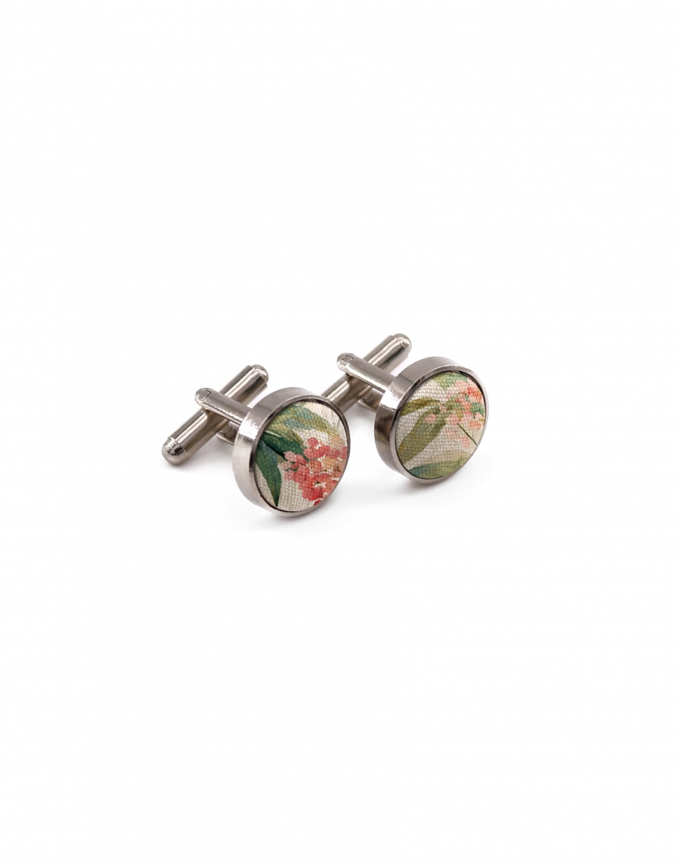 AZABU - FLORAL CUFFLINKS