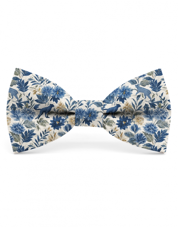 ROPPONGI - BLOEMEN STRIK - CLASSIC - BLAUW & BEIGE