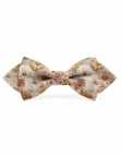 EATON - FLORAL BOW TIE - DIAMOND - BEIGE & TERRACOTTA