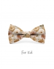 EATON - KID or TEEN BOW TIE - BEIGE & TERRACOTTA