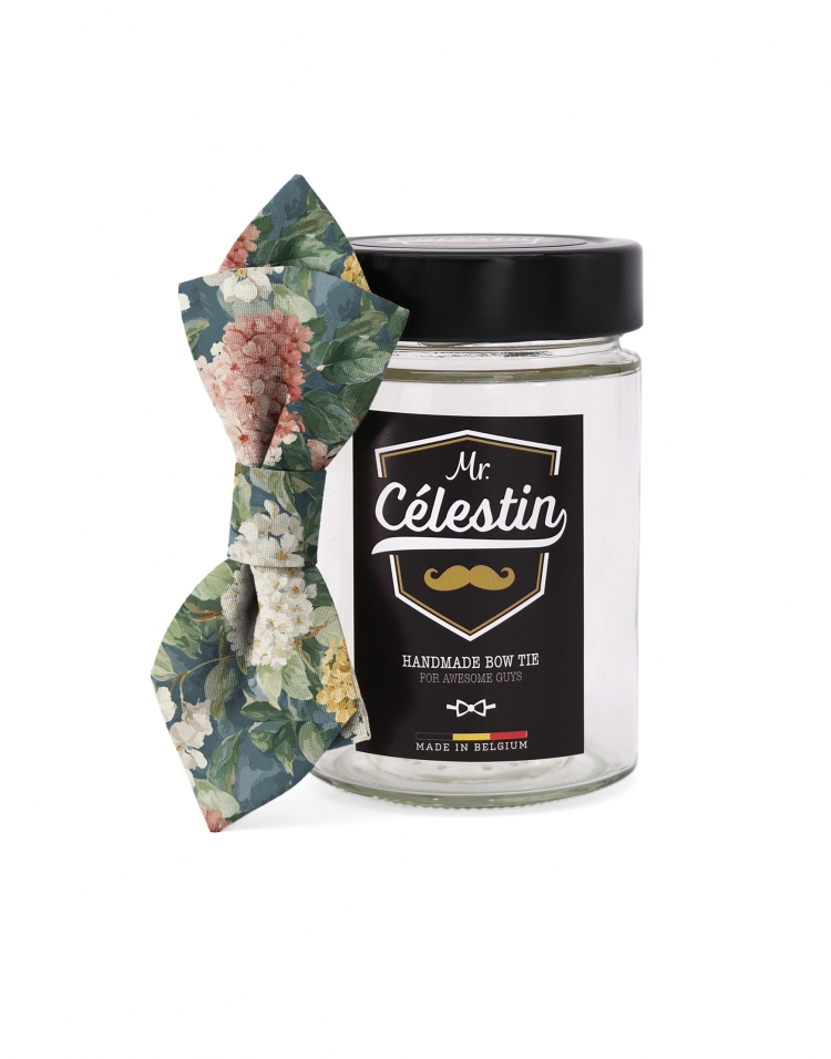 ROKKO - FLORAL BOW TIE - DIAMOND - GREEN, BLUE, PINK & YELLOW