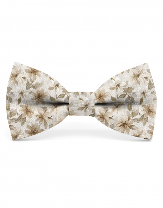 CHAMPEL - FLORAL BOW TIE - CLASSIC - BEIGE