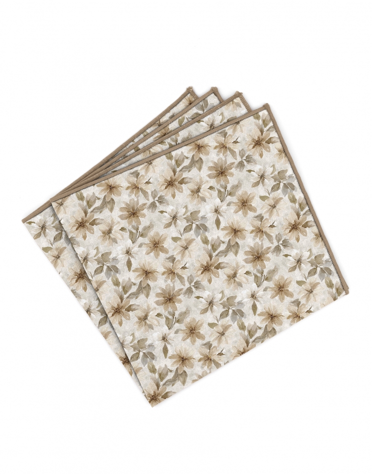 CHAMPEL - BLOEMEN POCHET - BEIGE