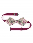 MINATO - FLORAL BOW TIE - DIAMOND - FUCHSIA, GREEN & KHAKI