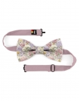 BELLEVUE - FLORAL BOW TIE - CLASSIC - PINK, MAUVE & YELLOW