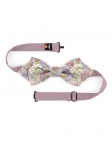 BELLEVUE - FLORAL BOW TIE - DIAMOND - PINK, MAUVE & YELLOW