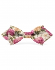 YORKVILLE - FLORAL BOW TIE - DIAMOND - PINK, ORANGE & WHITE