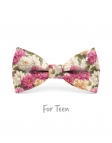 YORKVILLE - KID or TEEN BOW TIE - PINK, ORANGE & WHITE