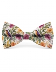 SENTOSA - FLORAL BOW TIE - CLASSIC - FUCHSIA, ORANGE & GREEN