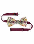SENTOSA - FLORAL BOW TIE - CLASSIC - FUCHSIA, ORANGE & GREEN