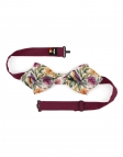 SENTOSA - FLORAL BOW TIE - DIAMOND - PINK, ORANGE & WHITE