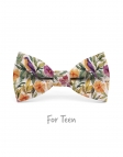SENTOSA - KID or TEEN BOW TIE - PINK, ORANGE & WHITE
