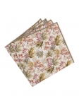 MORALEJA - POCHETTE FLEURIE - BEIGE & VIEUX ROSE