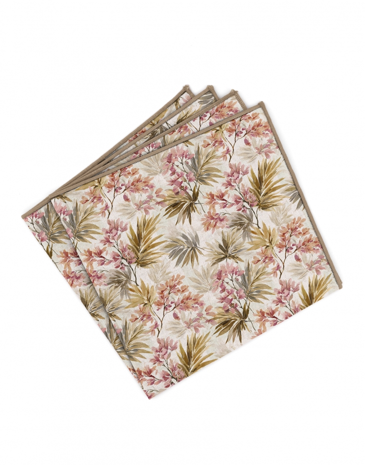 MORALEJA - BLOEMEN POCHET - BEIGE & OUDROZE