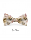 MORALEJA - KID or TEEN BOW TIE - BEIGE & DUSTY PINK