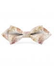 HIROO - FLORAL BOW TIE - DIAMOND - BEIGE & LIGHT PINK