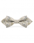 BELGRAVIA - FLORAL BOW TIE - DIAMOND - BLUE & BEIGE