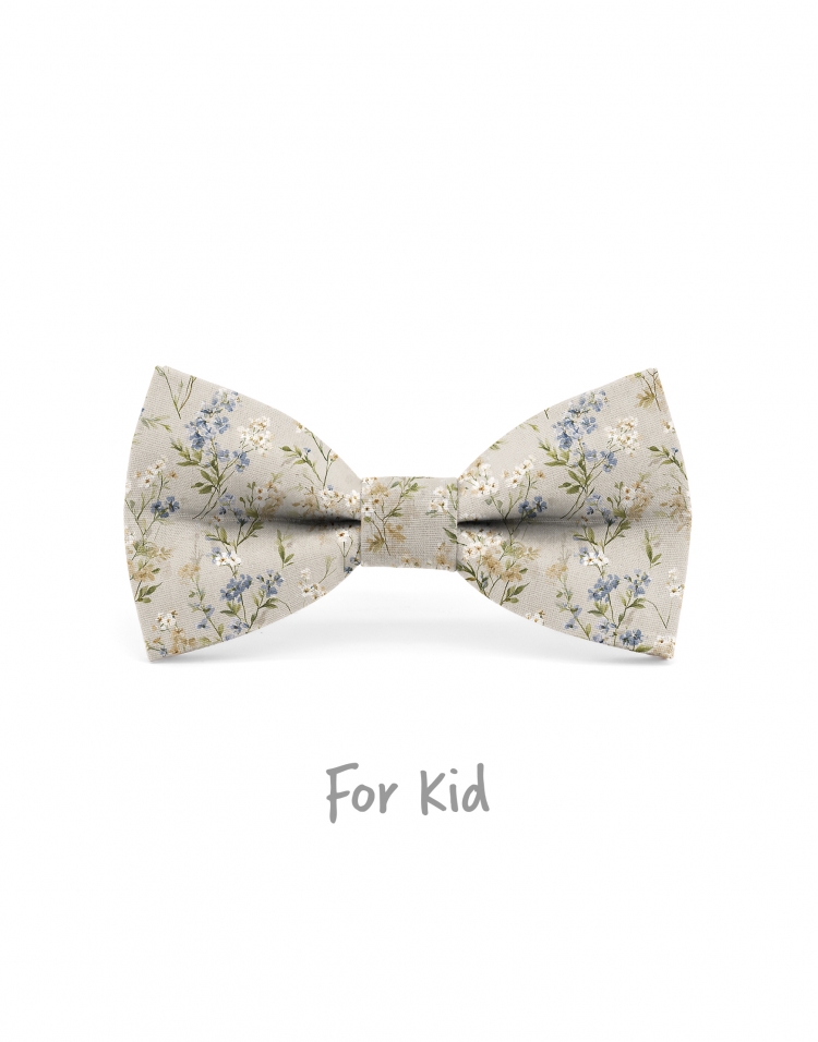BELGRAVIA - KID or TEEN BOW TIE - BLUE & BEIGE